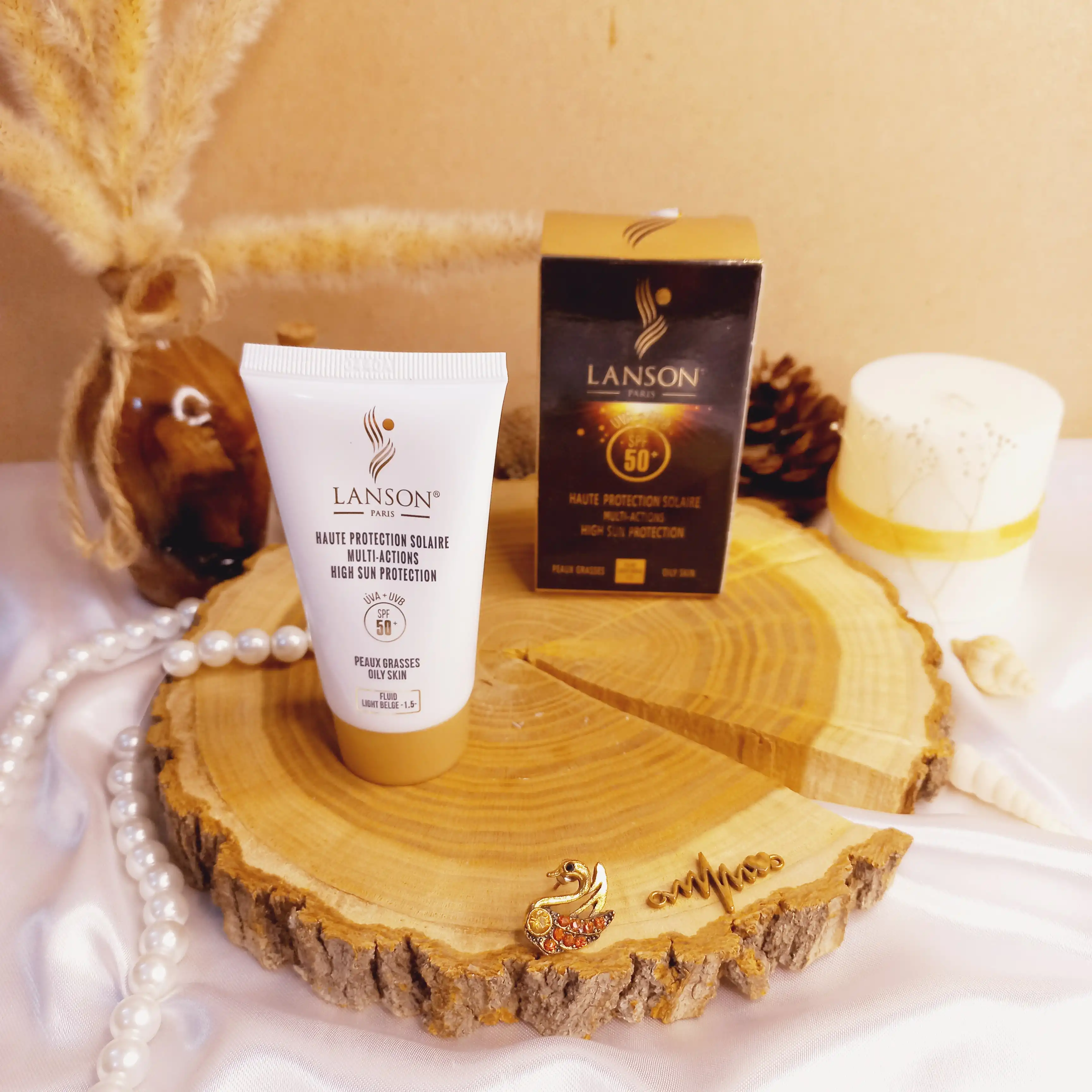 ضد آفتاب کرم پودری لانسون اصلی LANSON SPF 50 ک. ۰۰۷۳