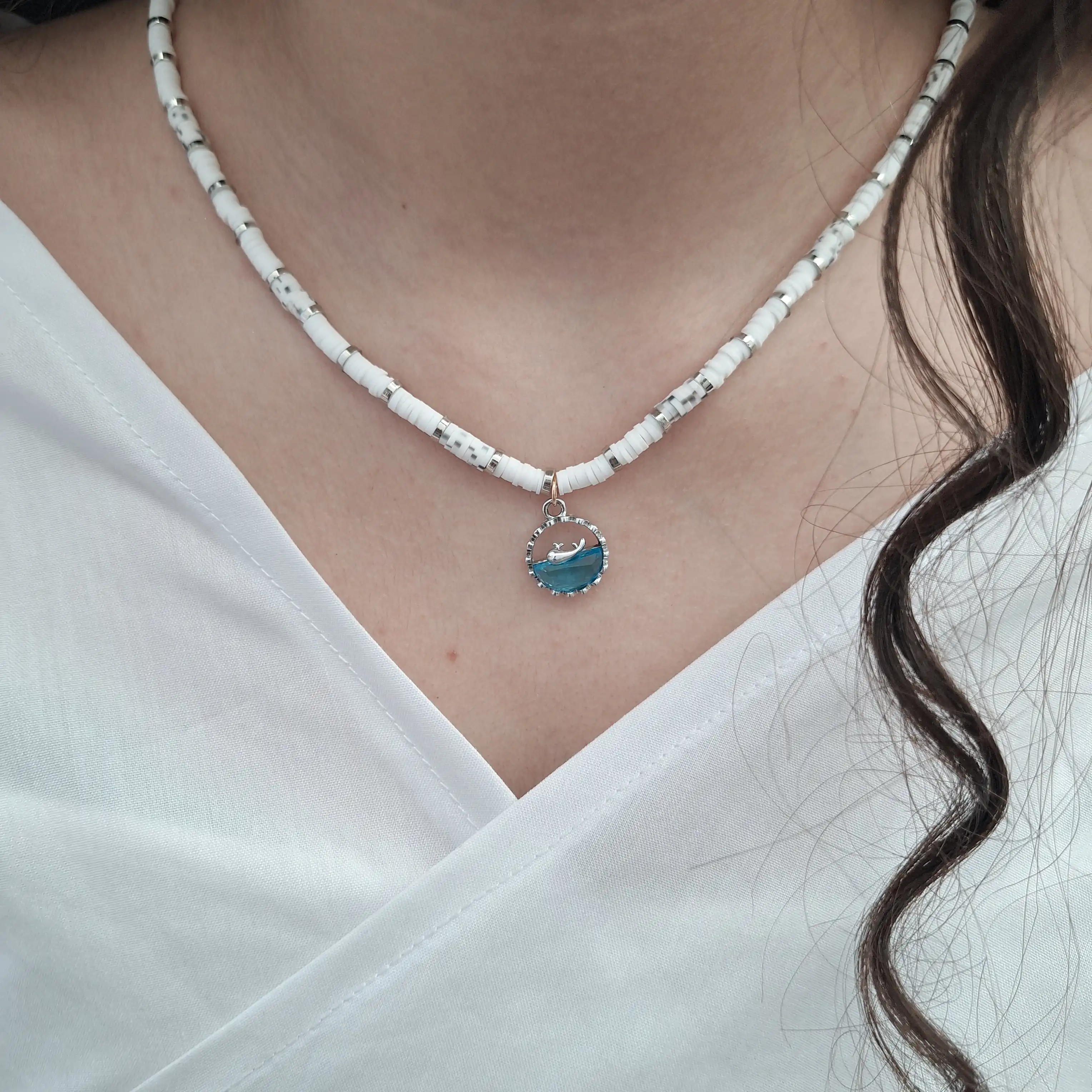 گردنبند پینترستی طرح ماهی دریا