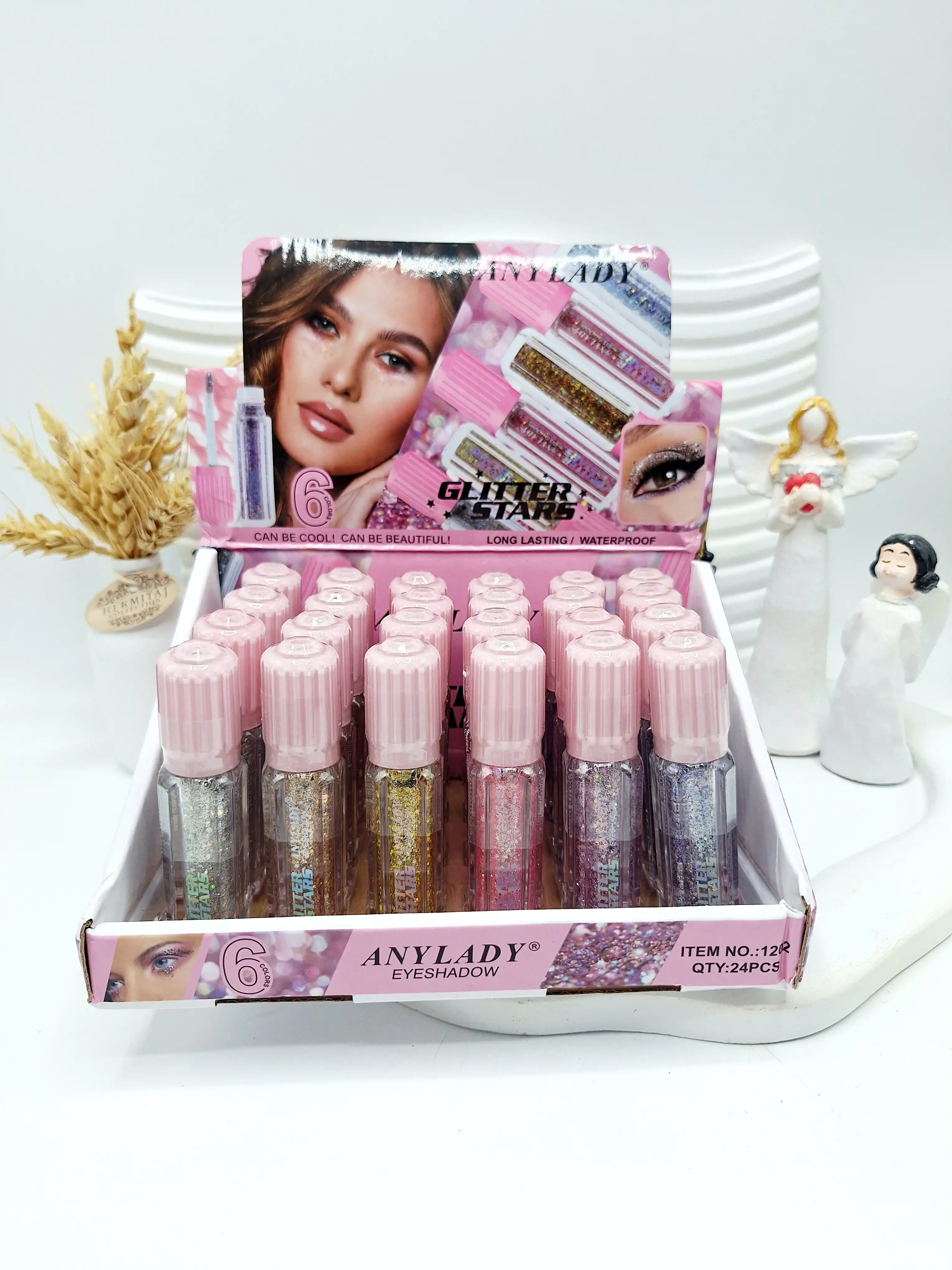 سایه چشم اکلیلی مایع انی لیدی ANYLADY مدل Glitter Stars ضدآب و بادوام کد 1202